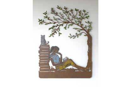 Girl Reading Wall Decoration