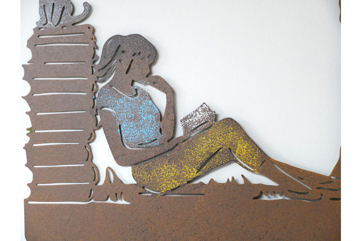 Girl Reading Wall Decoration