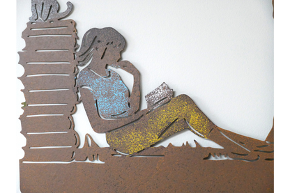 Girl Reading Wall Decoration