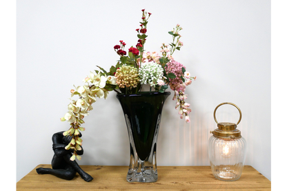 Tall Green Glass Vase