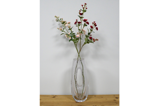 Clear Glass Bubble Vase