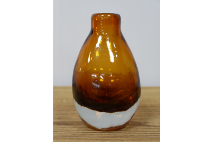 Small Amber Glass Vase
