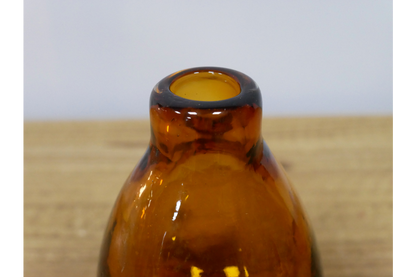 Small Amber Glass Vase