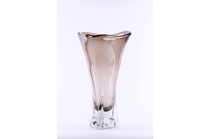 Tall Grey Glass Vase