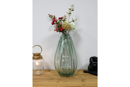 Light Green Tall Glass Vase