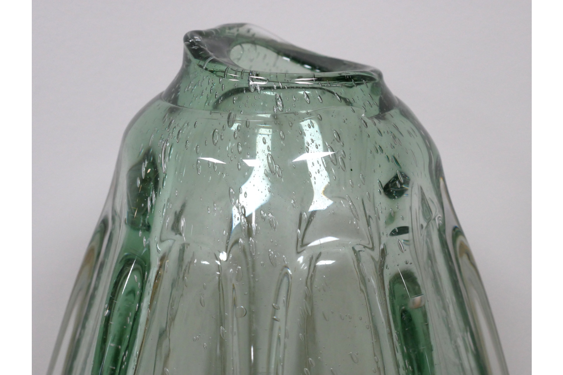 Light Green Tall Glass Vase