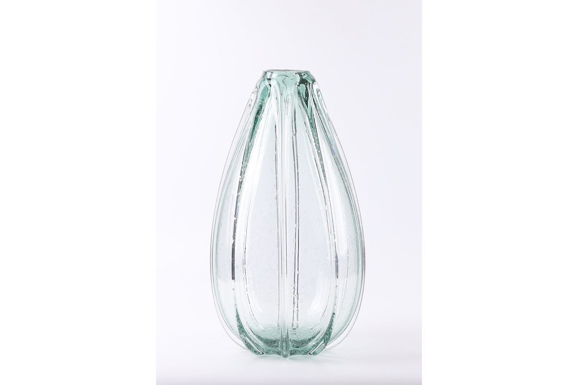 Light Green Tall Glass Vase