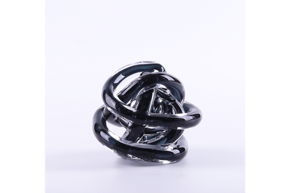 Glass Knot - Black & Clear