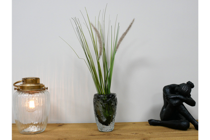 Small Black Glass Vase