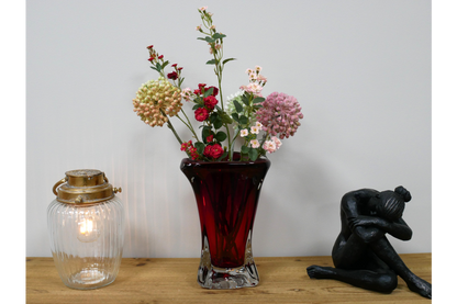 Red Glass Vase
