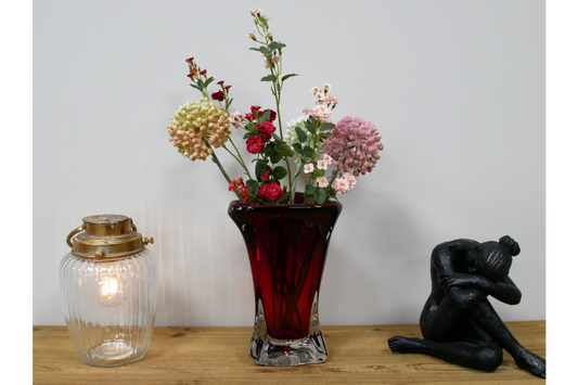 Red Glass Vase