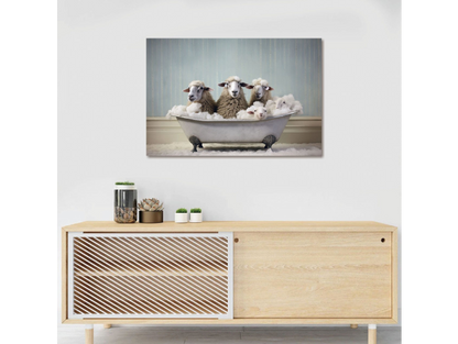 Sheep In Bath Wall Art