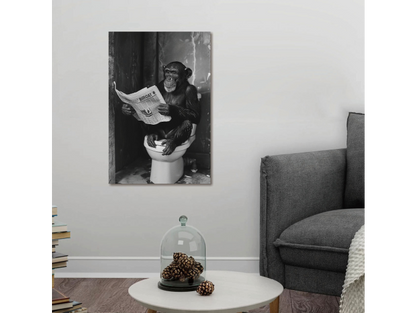 Monkey On The Loo Wall Art