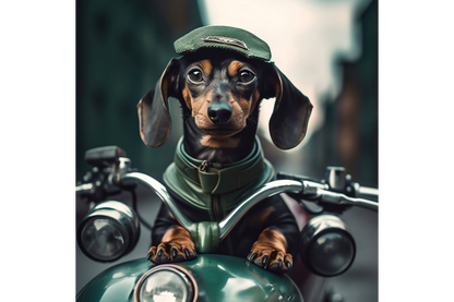 Dog In Sidecar Wall Art - Mini