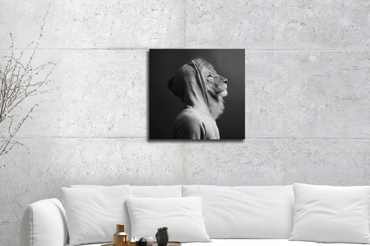 Lion In Hoodie Wall Art - Mini