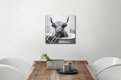 Cow In Bath Wall Art - Mini