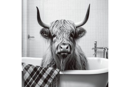 Cow In Bath Wall Art - Mini