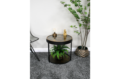 Clock With Cogs Side Table
