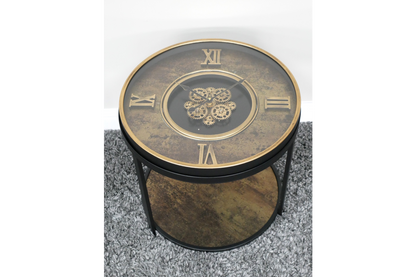 Clock With Cogs Side Table