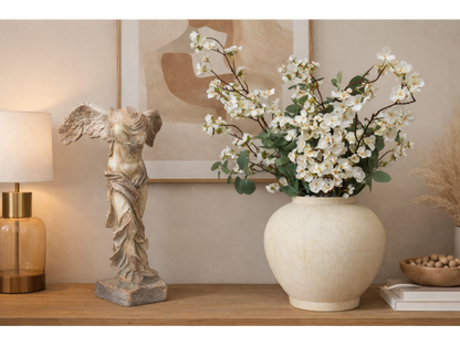 Stone Effect Metal Vase
