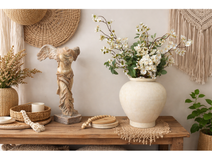 Stone Effect Metal Vase