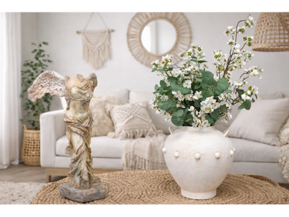 Stone Effect Metal Vase