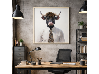 Bull In A Shirt & Tie