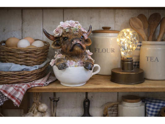 Highland Cow In Tea Cup