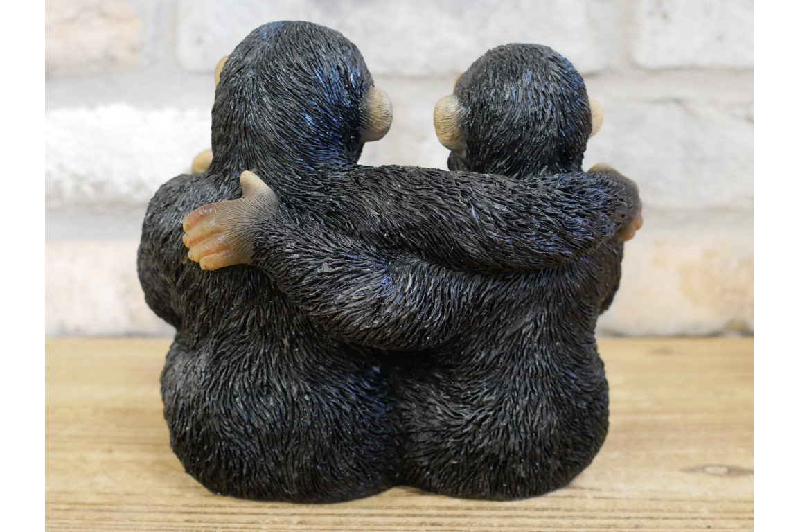 Funny Cheeky Chimpanzees Middle Finger Ornament Rude Monkey Figurine