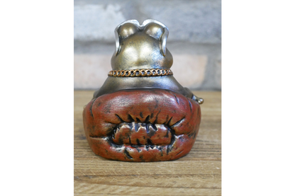 Cool Frog with Sunglasses Resin Ornament Funny Smoking Toad Figurine
