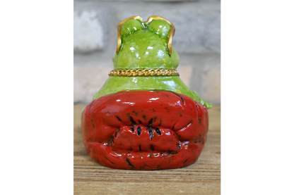 Cool Green Frog with Sunglasses Resin Ornament Smoking Toad Figurine