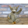 Highland Cow Wine & Glass Holder - Gold
