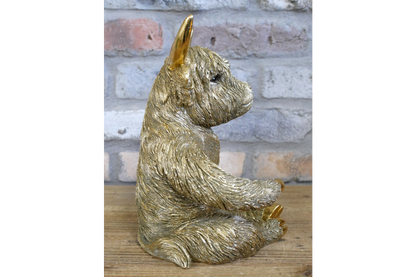 Gold Highland Cow Wine Bottle Holder Funny Drink Glass Stand Ornament
