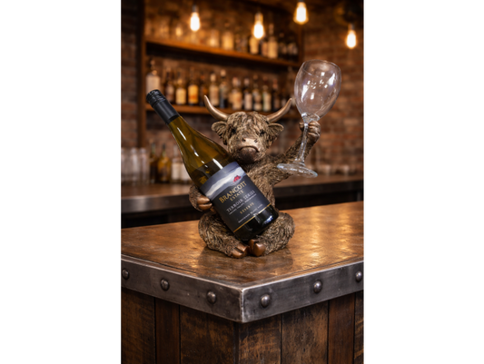 Highland Cow Wine & Glass Holder
