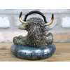 Pool Time Highland Cow