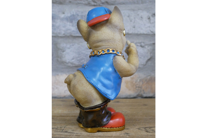 Funny French Bulldog Middle Finger Ornament Rude Frenchie Dog Figurine