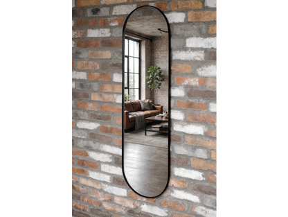 Black Oval Mirror - Small