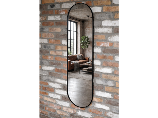 Black Oval Mirror - Small