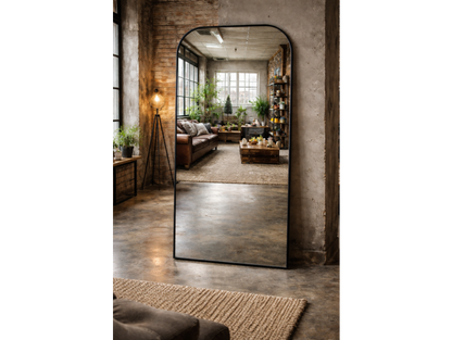 Large Curved Top Mirror