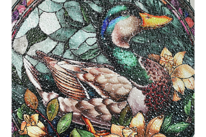 Mallard Duck Stained Glass Suncatcher Hanging Window Panel Ornament