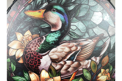 Mallard Duck Stained Glass Suncatcher Hanging Window Panel Ornament