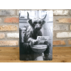 Cow On The Loo - Tin Sign