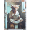 Highland Cow On The Loo - Canvas