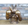 Rhino Boxer - Antique Gold Finish