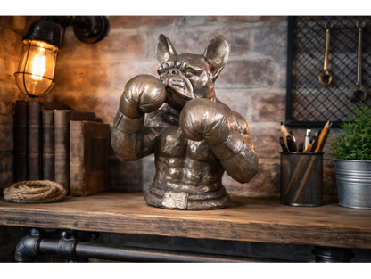 Frenchie Boxer - Antique Gold Finish