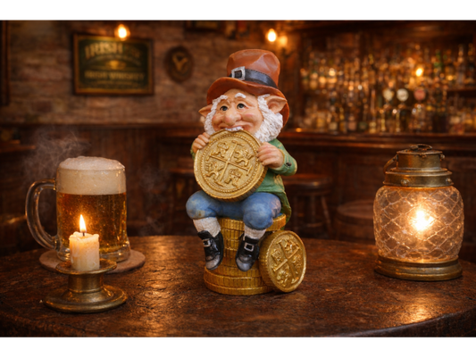 Leprechaun Sat On Gold Coins
