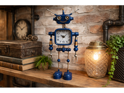 Blue Robot Clock