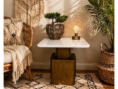 Side Table With Marble Top