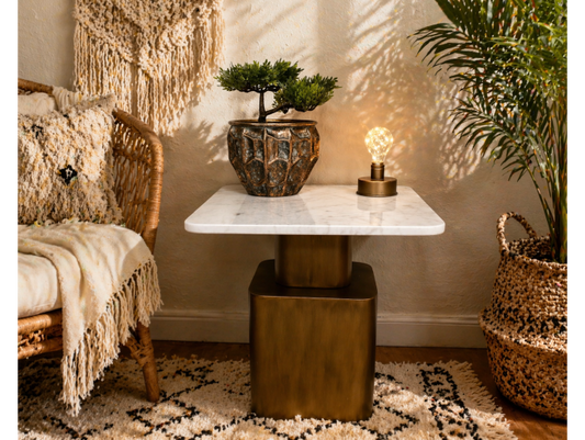 Side Table With Marble Top