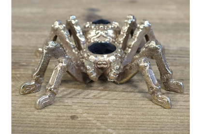 Gold Spider Resin Ornament Jewel Gem Halloween Tarantula Figurine